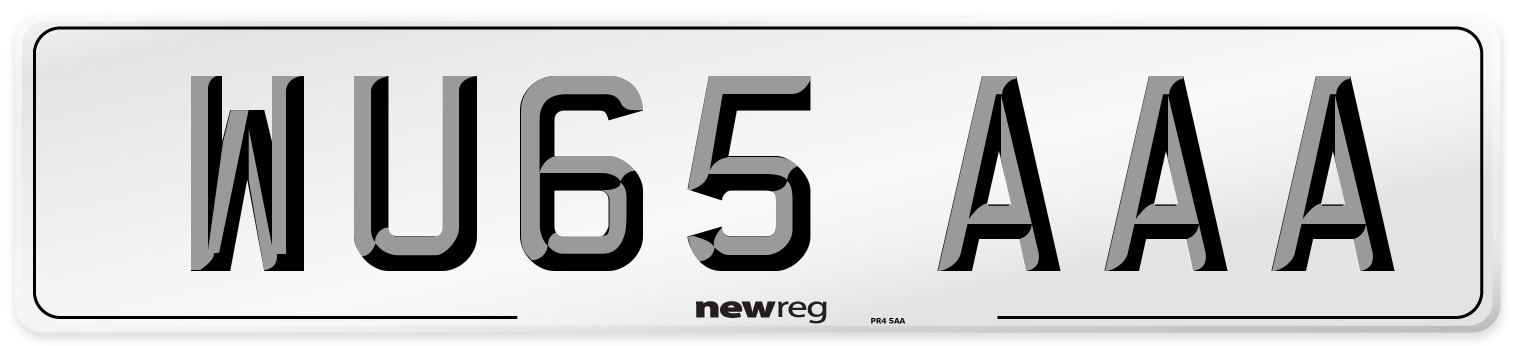 WU65 AAA Number Plate from New Reg